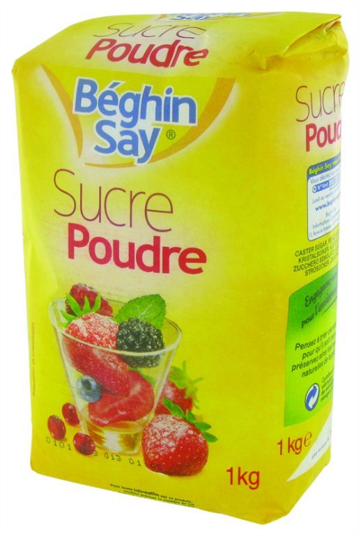 Sucre en poudre - BEGHIN SAY - Sachet de 1 kg