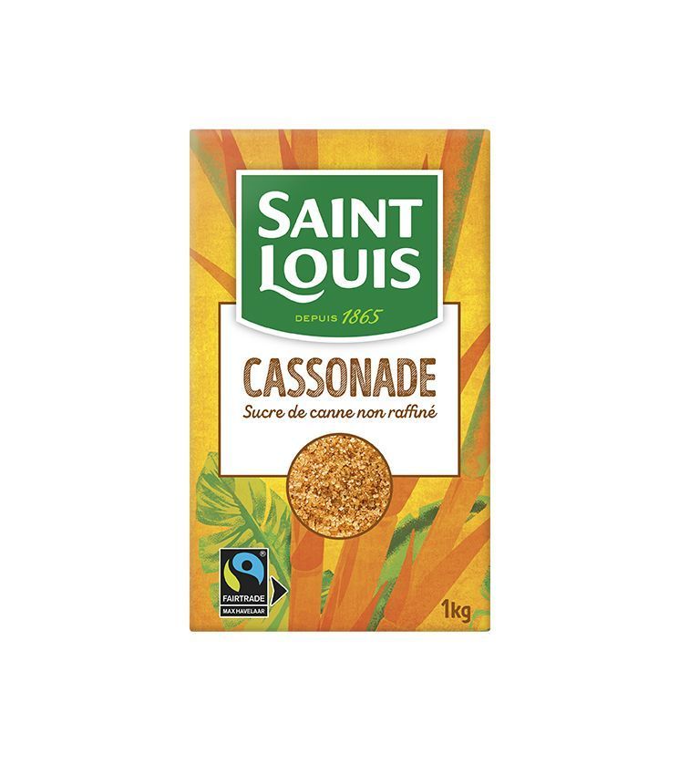 Sucre cassonade Fairtrade - SAINT LOUIS - Boite de 1 kg