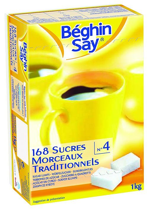 Sucre blanc en morceaux n°4 - BEGHIN SAY - Boite de 1 kg