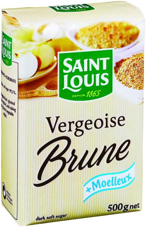 Sucre vergeoise brune - SAINT LOUIS - Sachet de 500 g