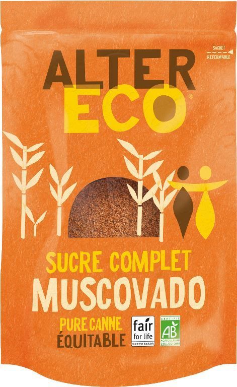 Sucre complet Muscovado Bio - ALTER ECO - Sachet de 500 g