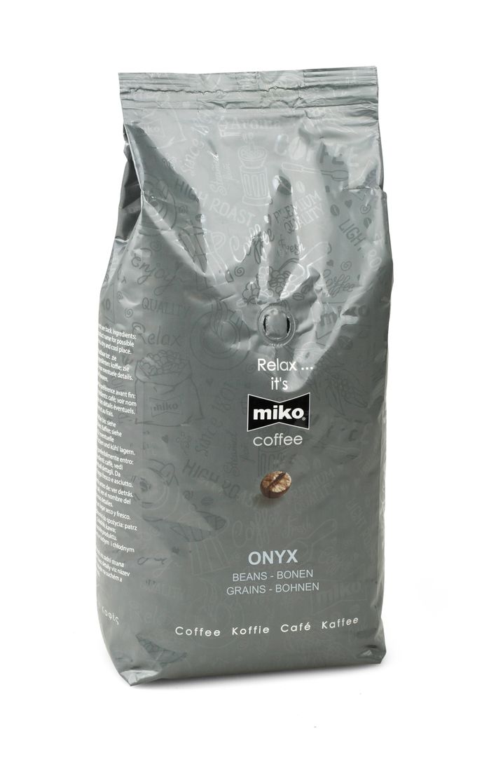Café grain 50% arabica 50% robusta Onyx - MIKO - Paquet de 1 kg