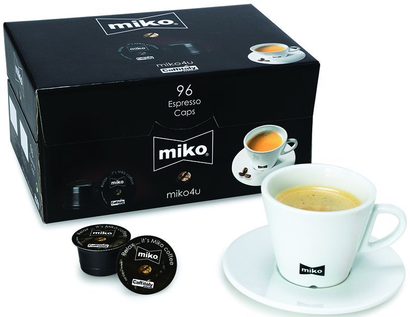 Café en capsule 80% arabica 20% robusta Espresso - MIKO - Carton de 96 doses