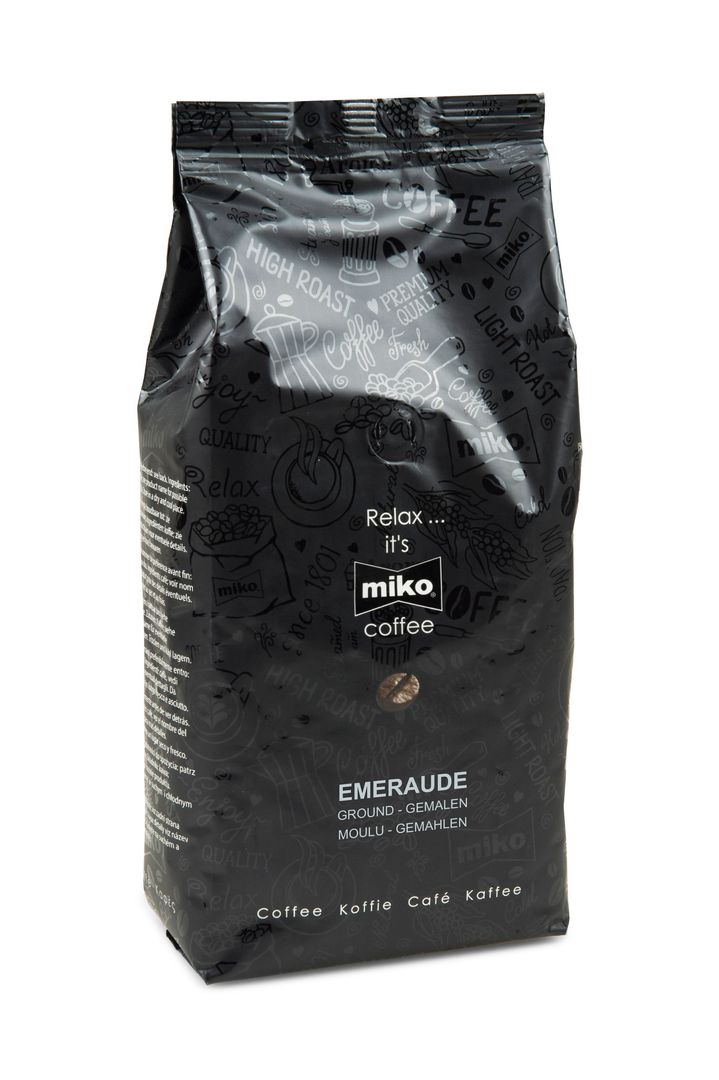 Café moulu 80% arabica 20% robusta Emeraude - MIKO - Paquet de 1 kg