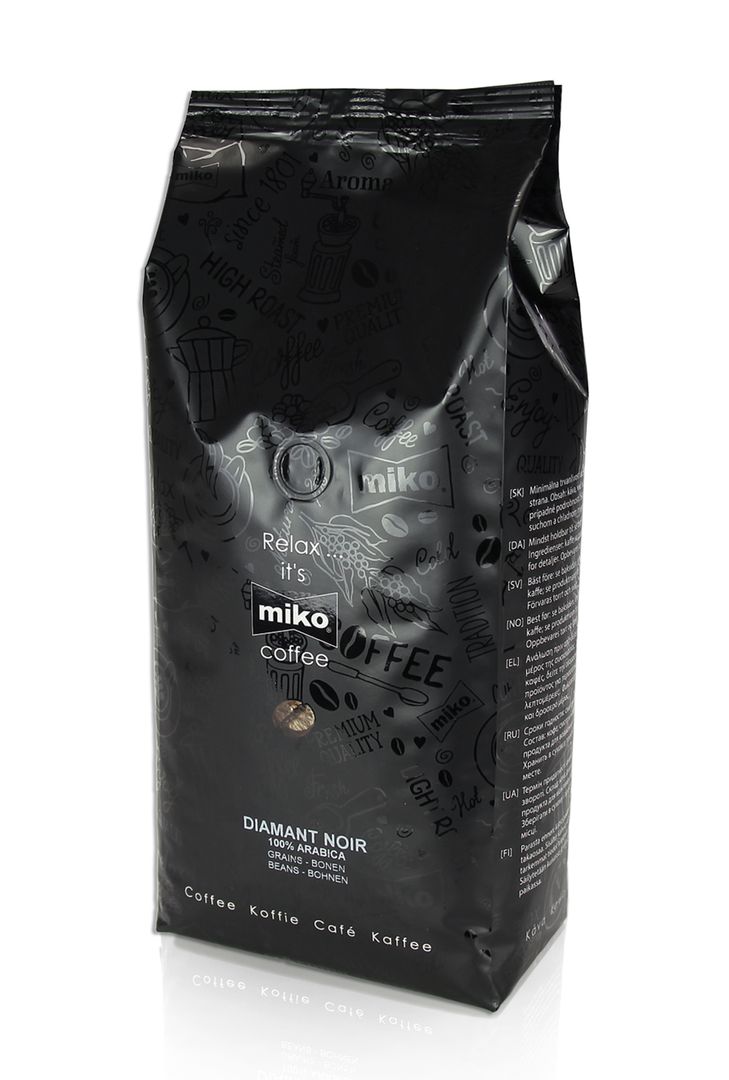 Café grain 100% arabica Diamant noir - MIKO - Paquet de 1 kg