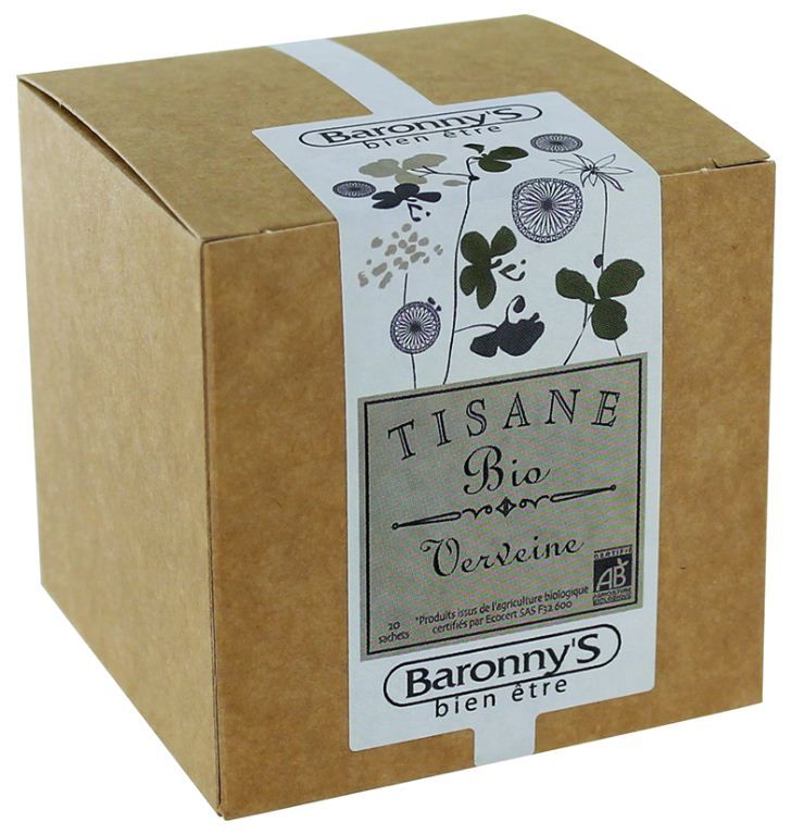 Infusion verveine Bio - BARONNY'S - Boite de 20 sachets