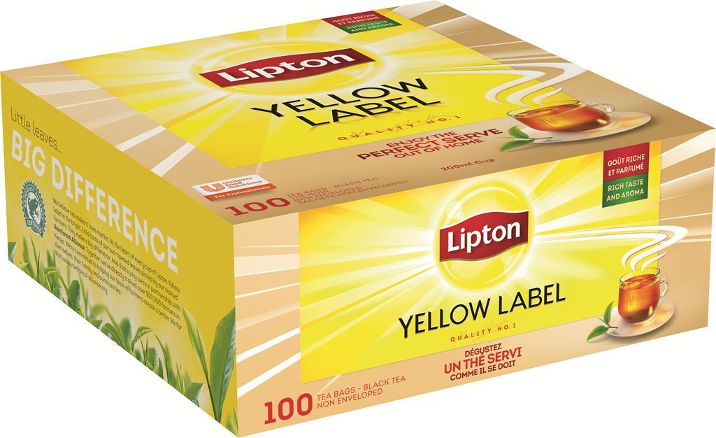 Thé noir Yellow Label - LIPTON - Boite de 100 sachets