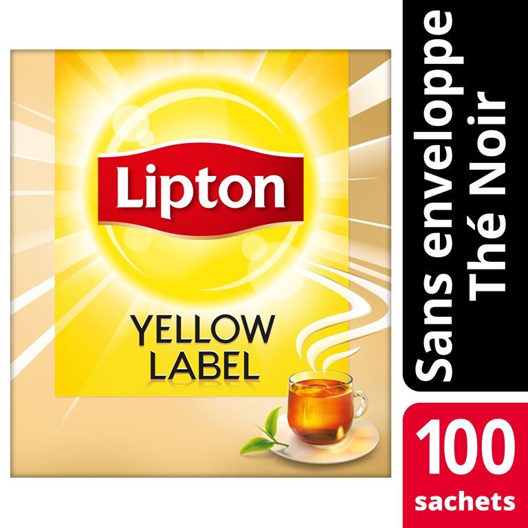 Thé noir Yellow Label - LIPTON - Boite de 100 sachets