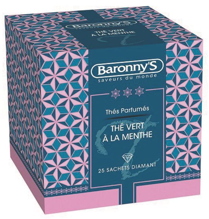 Thé vert menthe - BARONNY'S - Boite de 25 sachets