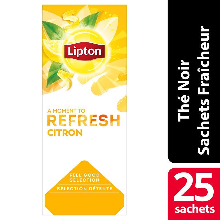 Thé noir citron - LIPTON - Boite de 25 sachets