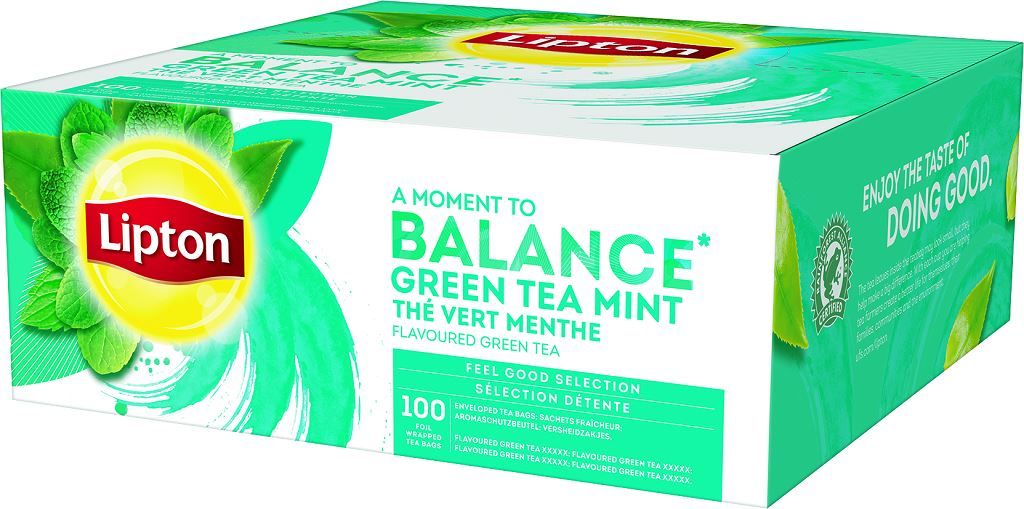 Thé vert menthe - LIPTON - Boite de 100 sachets