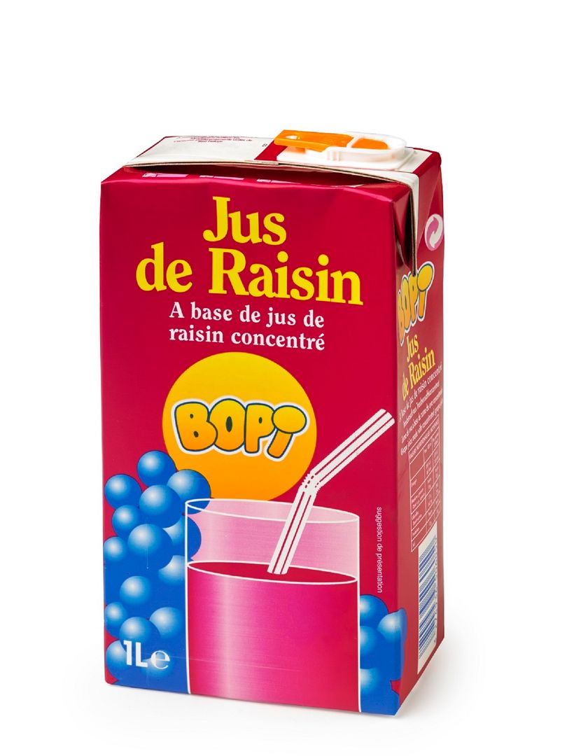 Jus de raisin à base de concentré - BOPI - Carton de 6 briques