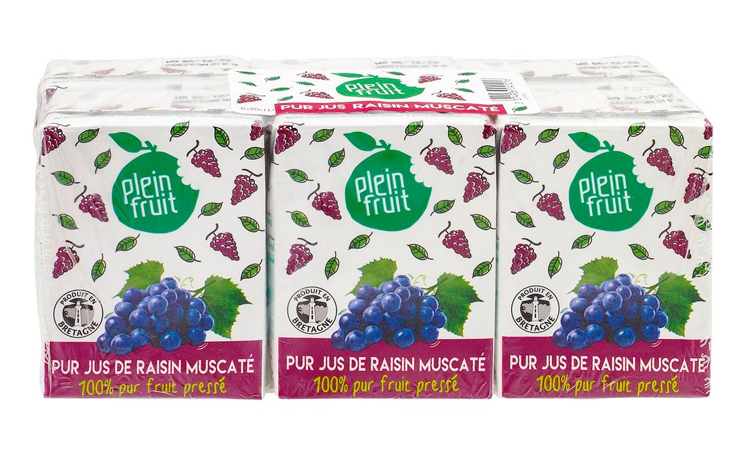 Jus de raisin - PLEIN FRUIT - Carton de 24 briques