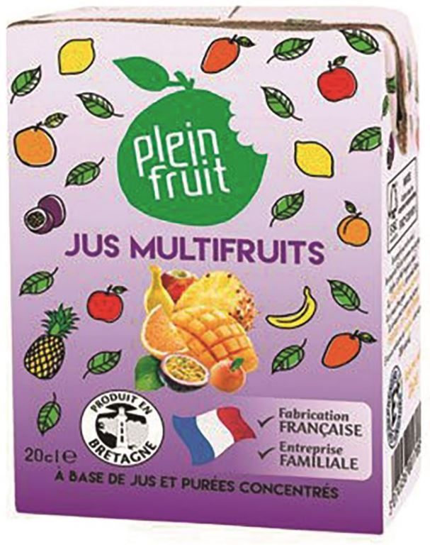 Jus multifruits - PLEIN FRUIT - Carton de 24 briques