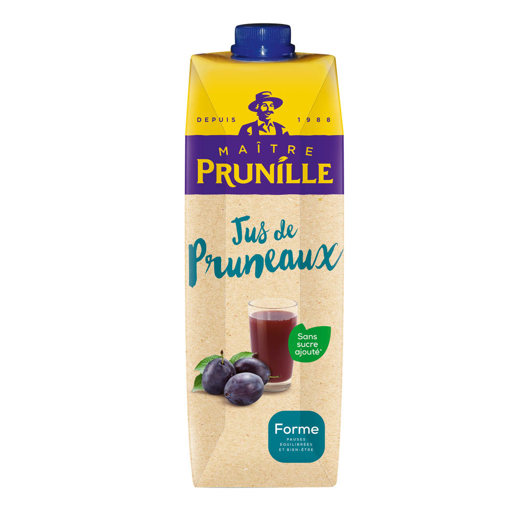 Jus de pruneaux sans sucres ajoutés - MAITRE PRUNILLE - Brique de 1 L