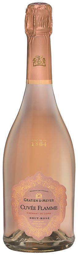 Crémant de Loire rosé cuvée Flamme Brut - GRATIEN MEYER - Carton de 6 bouteilles