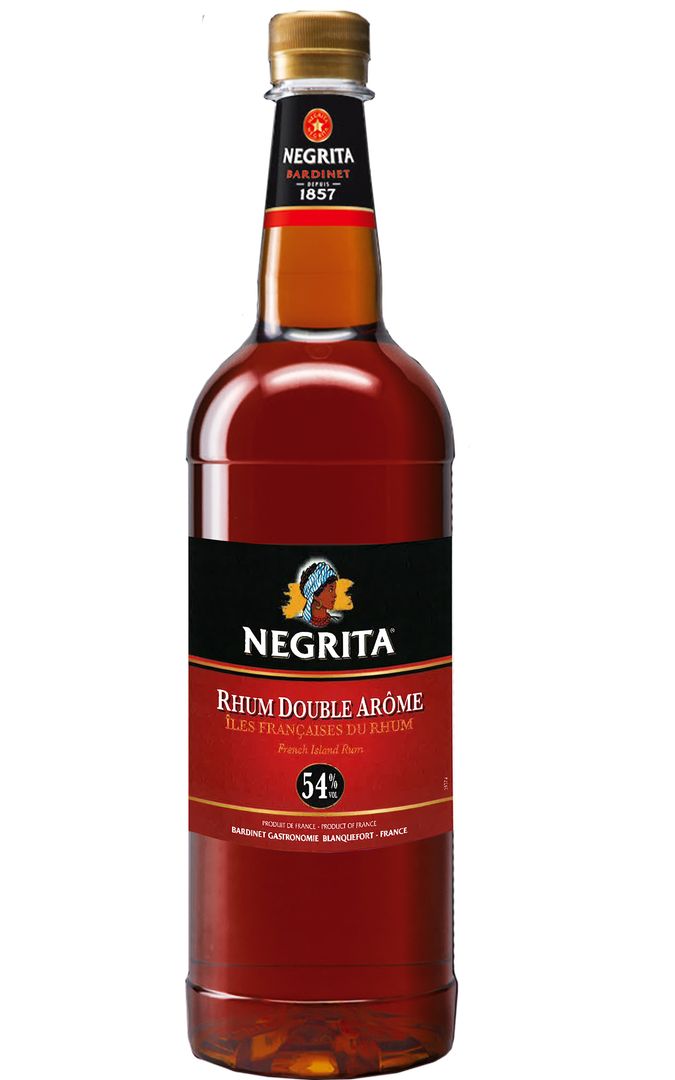 Rhum double arôme pâtissier 54% - NEGRITA - Bouteille de 1 L