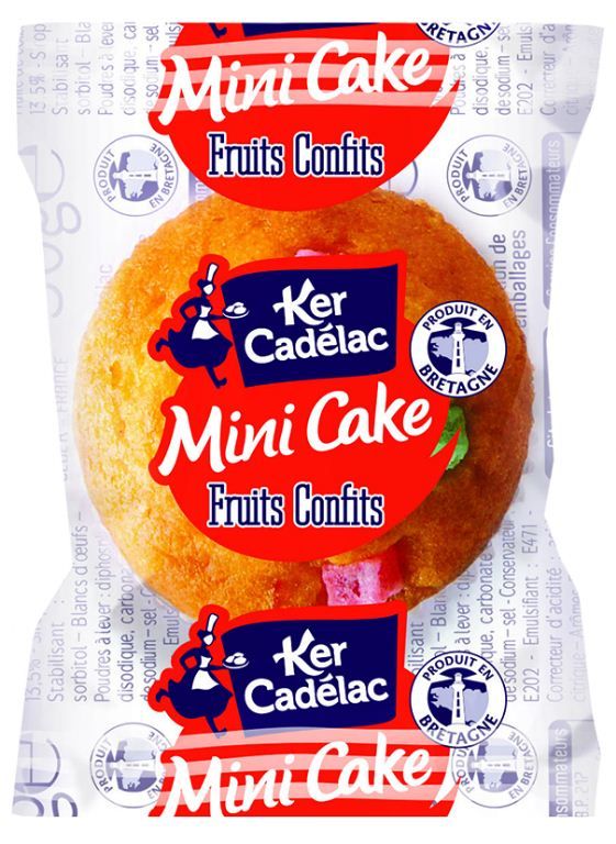 Mini cake aux fruits confits - KER CADELAC - Carton de 120 sachets