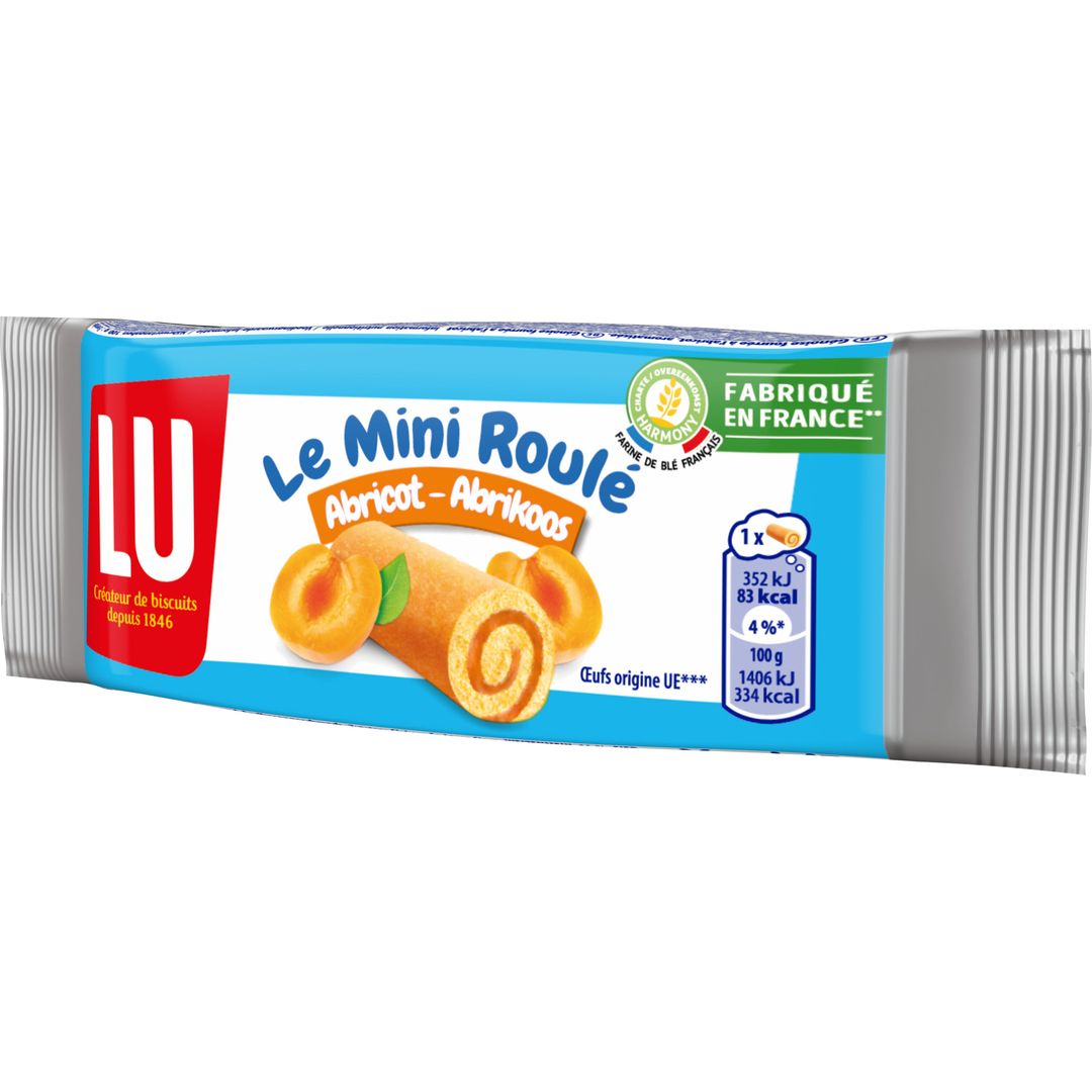 Mini roulé à l'abricot - LU - Carton de 180 sachets