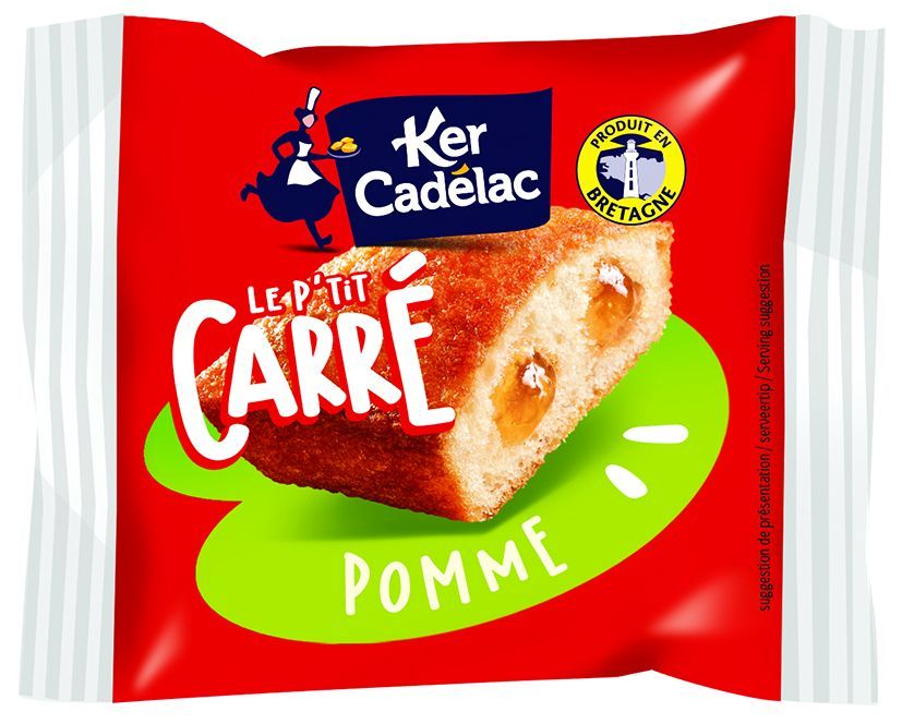 P'tit carré à la pomme - KER CADELAC - Carton de 90 sachets