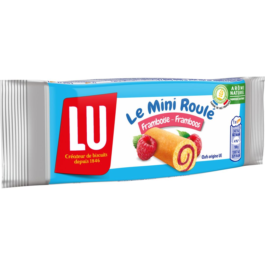 Mini roulé à la framboise - LU - Carton de 180 sachets