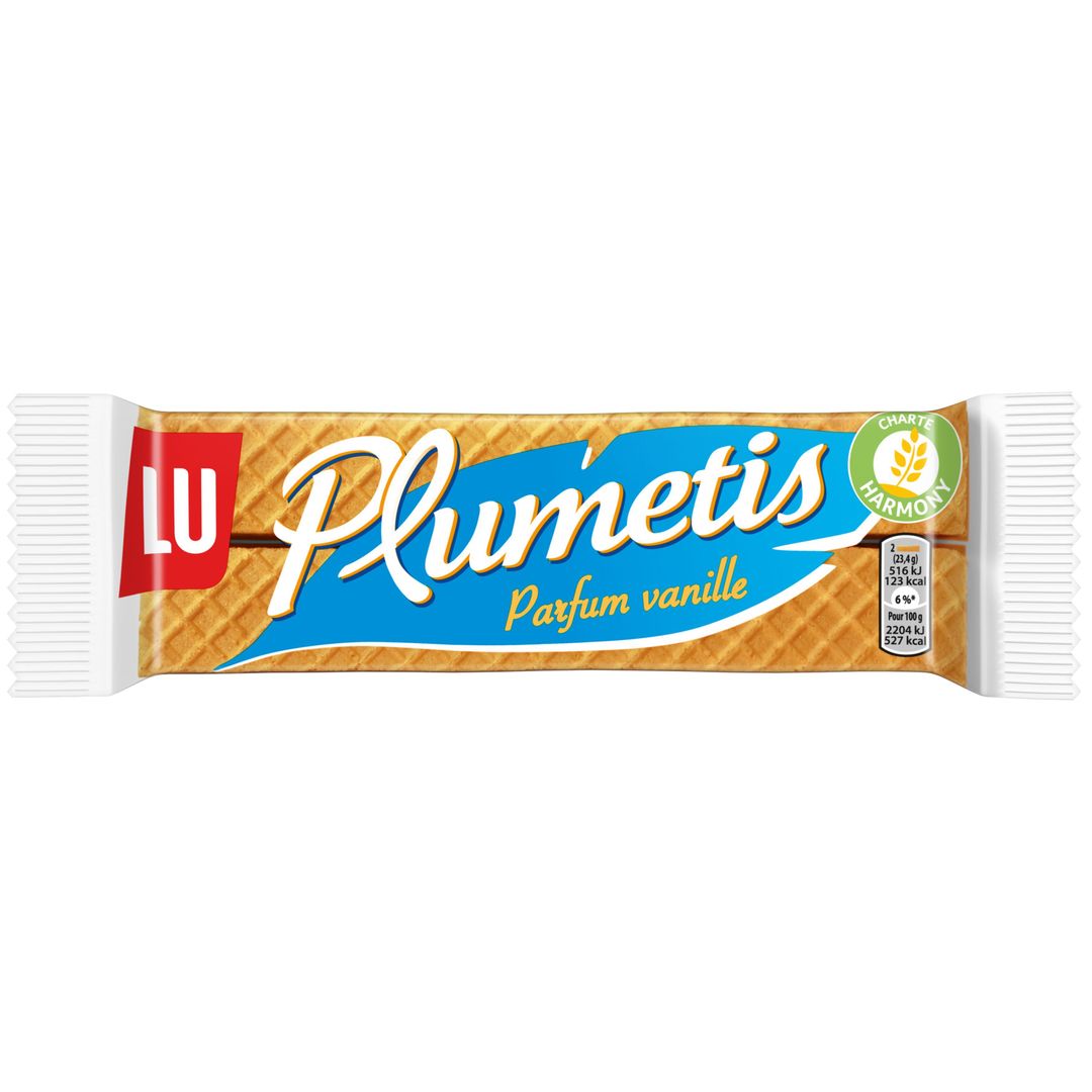 Gaufrettes fourrées à la vanille Plumetis X2 - LU - Carton de 80 sachets