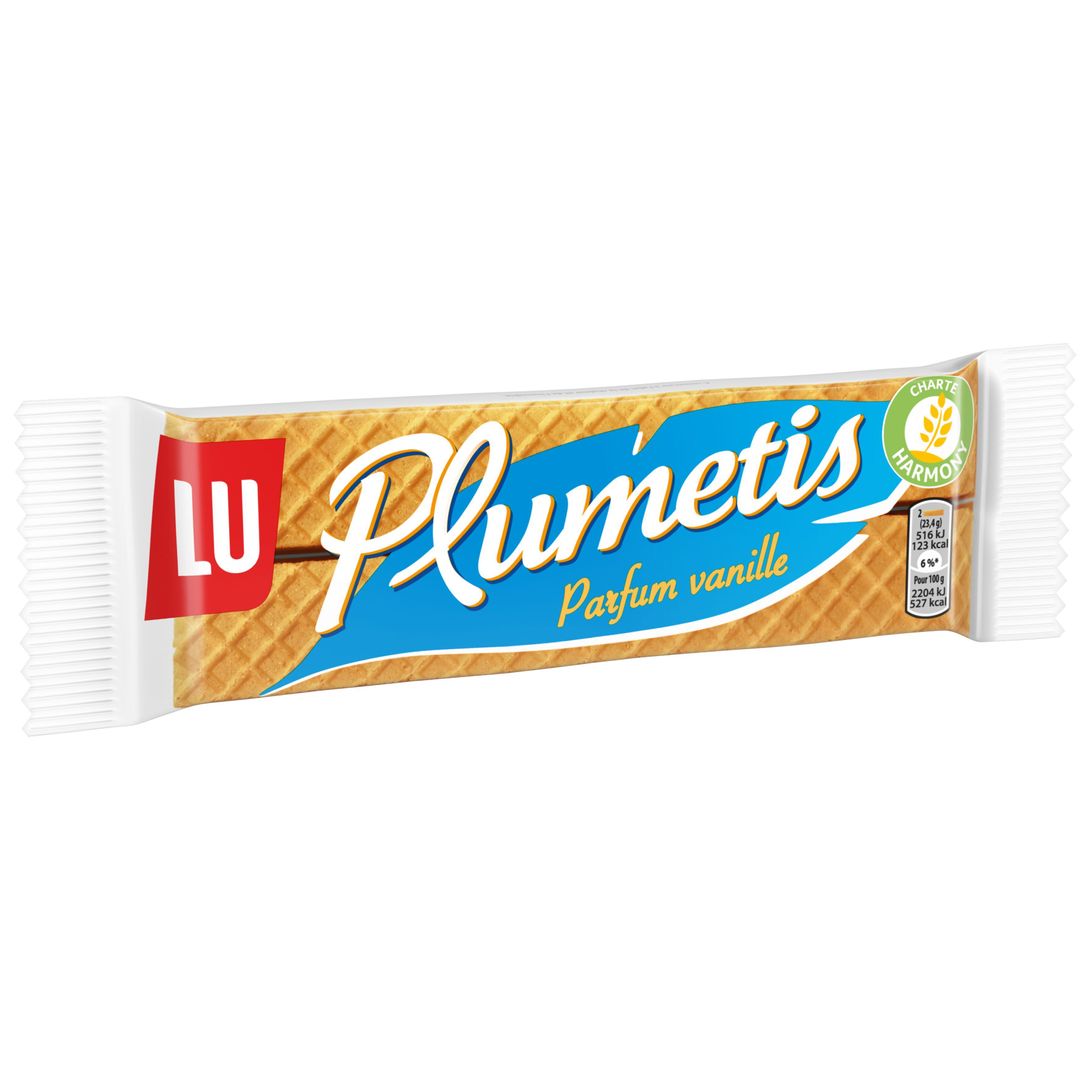 Gaufrettes fourrées à la vanille Plumetis X2 - LU - Carton de 80 sachets