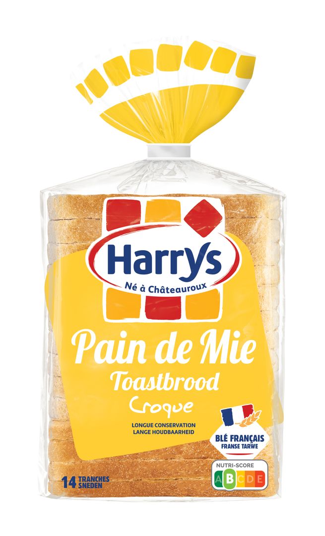 Pain de mie nature - HARRYS - Carton de 8 paquets