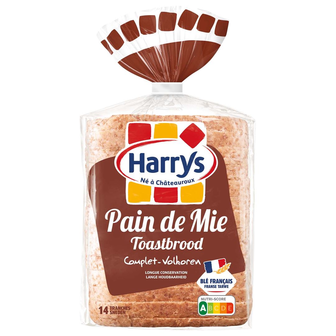 Pain de mie complet - HARRYS - Carton de 10 paquets