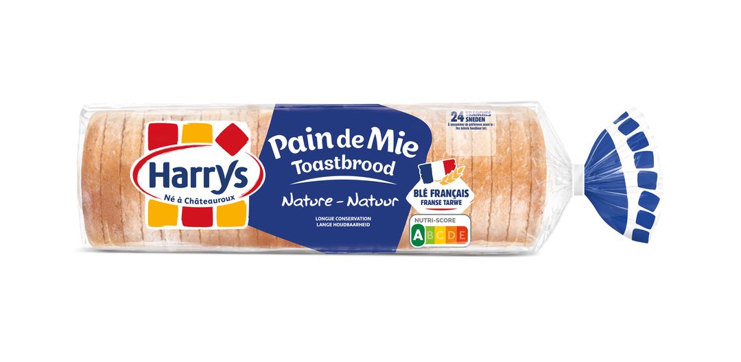 Pain de mie nature - HARRYS - Carton de 8 paquets