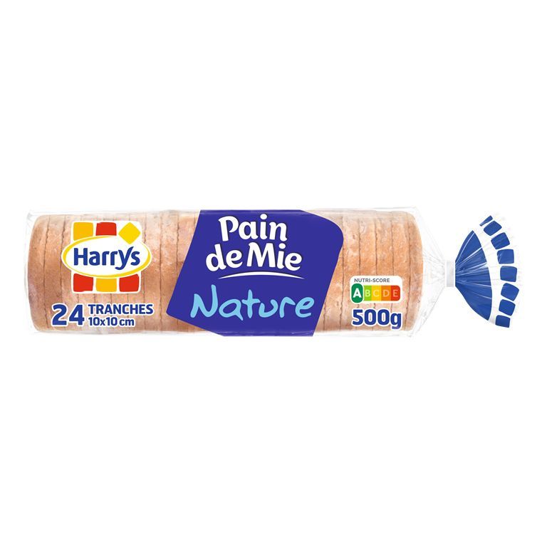 Pain de mie nature - HARRYS - Carton de 8 paquets