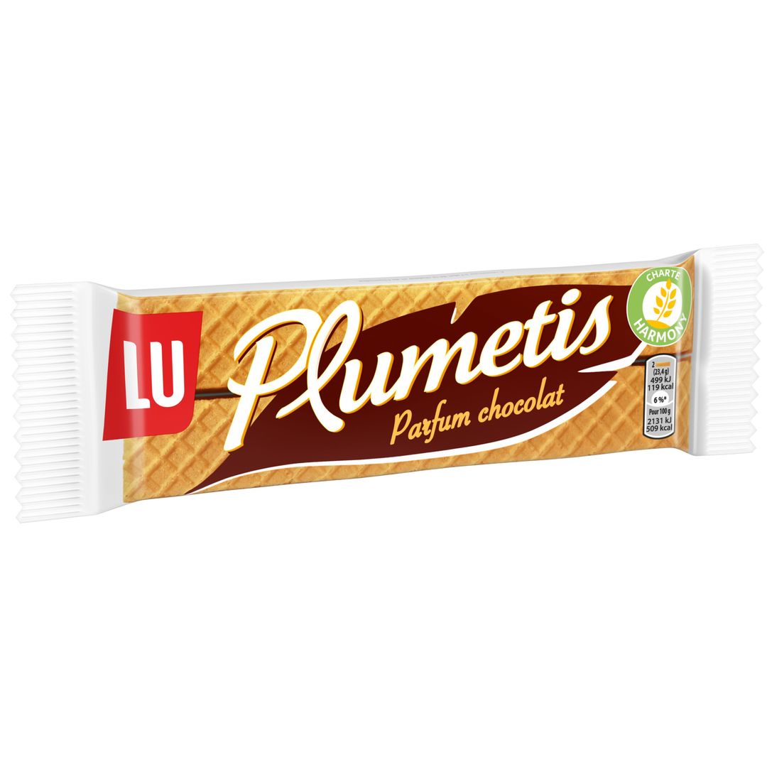 Gaufrettes fourrées au chocolat Plumetis X2 - LU - Carton de 80 sachets