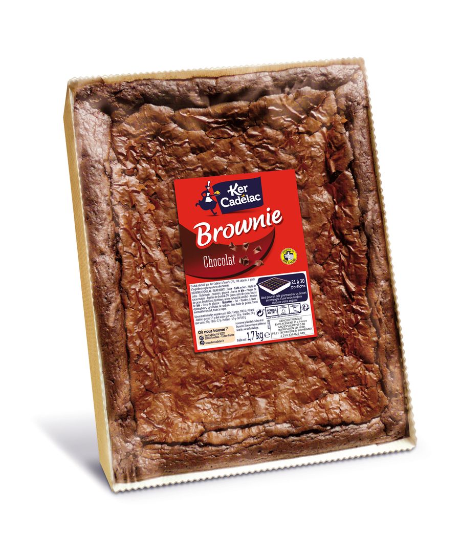 Brownie au chocolat - KER CADELAC - Carton de 4 plateaux