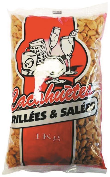 Cacahuetes, salees, grillees, 1 kg, sac