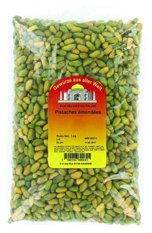 Pistaches émondées - DELICES DU PALAIS - Sachet de 1 kg