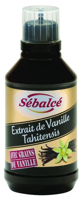 Extrait de vanille Tahitensis avec grains - SEBALCE - Bouteille de 500 g