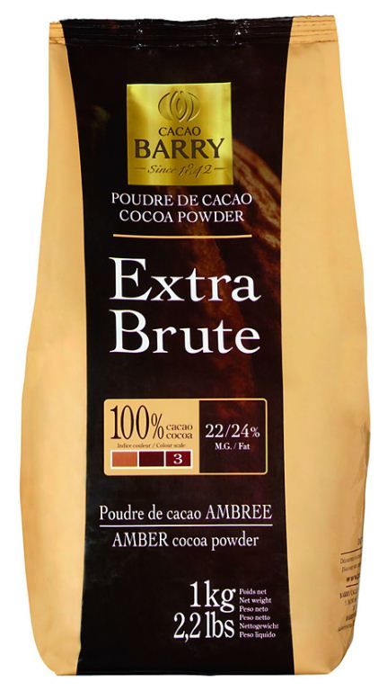 Poudre de cacao 100% Extra Brute - BARRY - Sachet de 1 kg