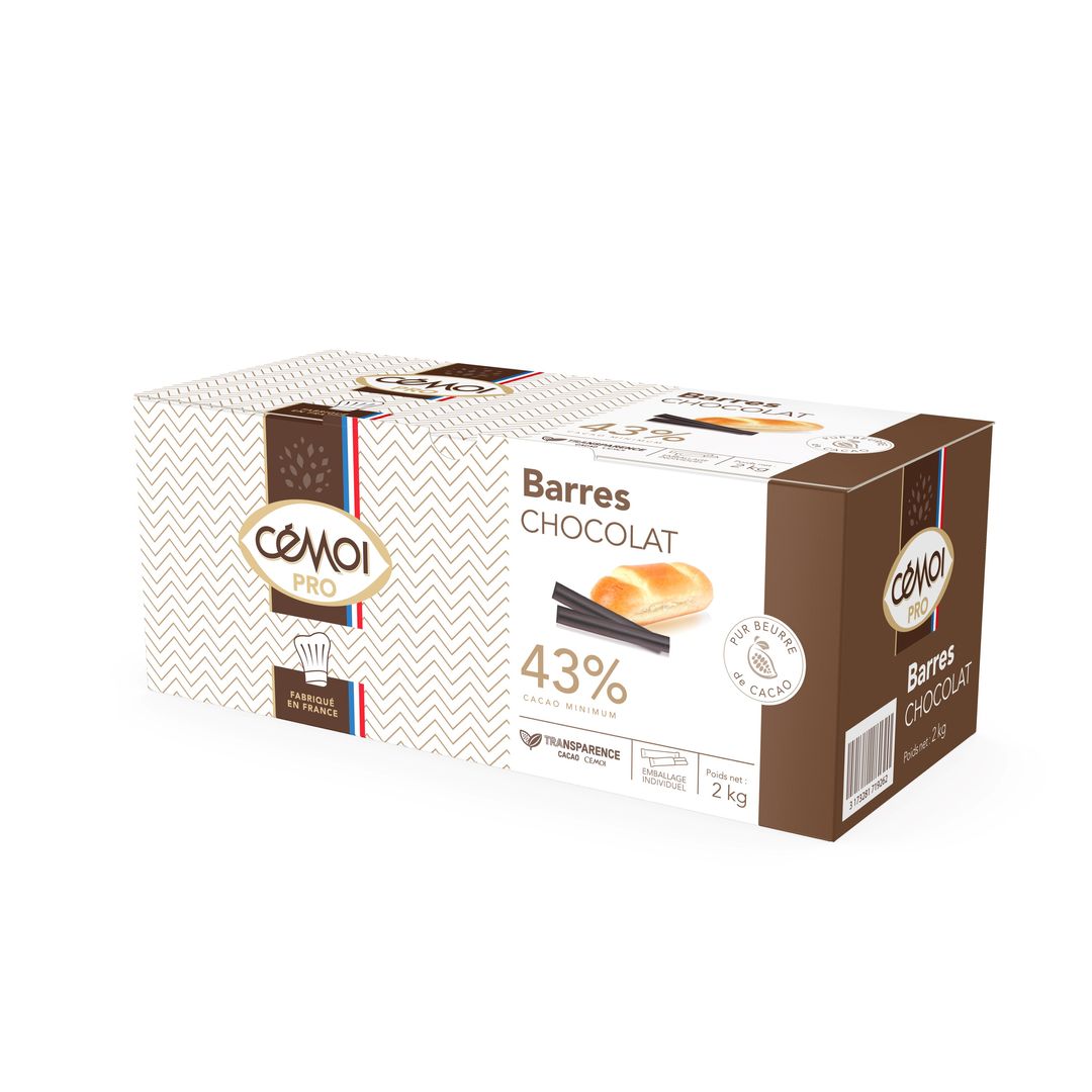 Barre de chocolat 43 % - BOUQUET D'OR - Boite de 200 unités