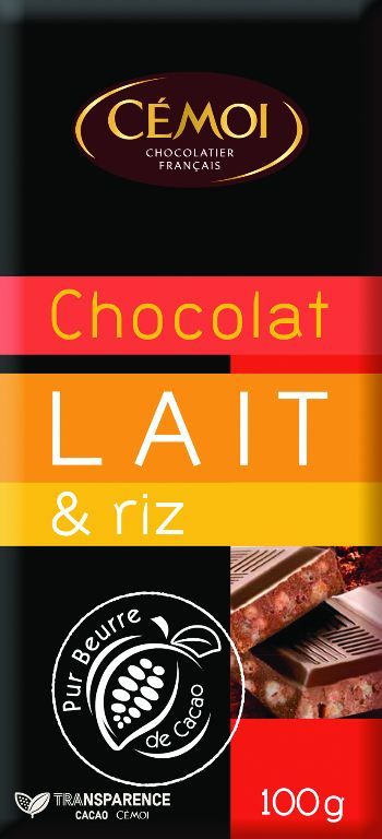 Chocolat Lait & riz - Cémoi