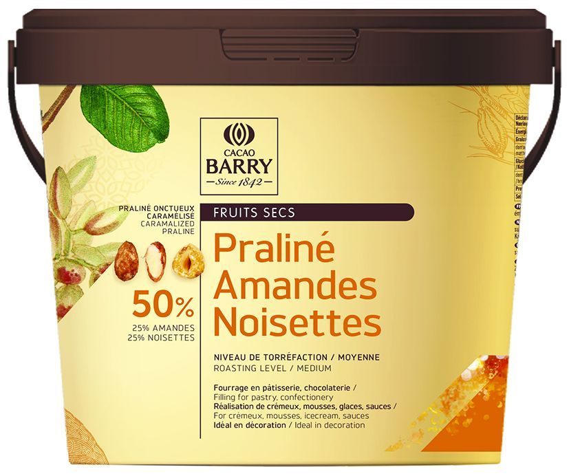 Praliné aux amandes et noisettes - BARRY - Seau de 1 kg