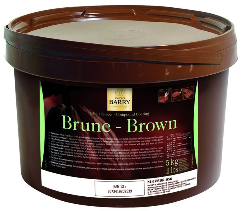 Pâte à glacer brune - BARRY - Seau de 5kg