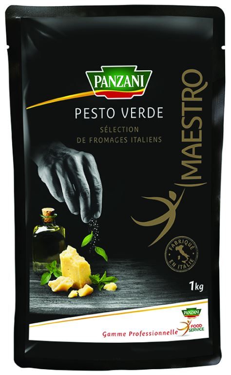 Sauce pesto vert au basilic - PANZANI SOLUTIONS - Poche de 1 kg