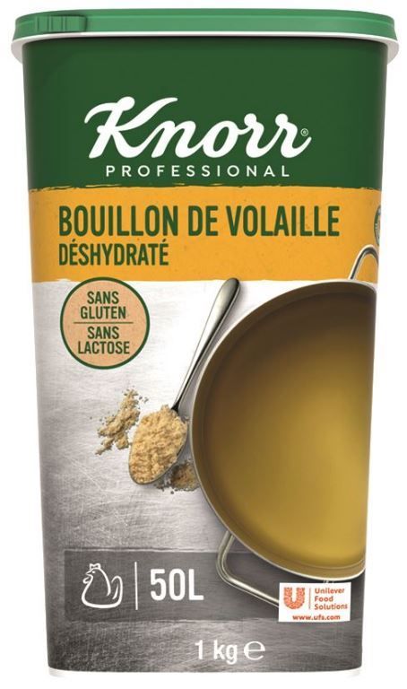 Bouillon de volaille déshydraté - KNORR PROFESSIONAL - Boite de 1 kg