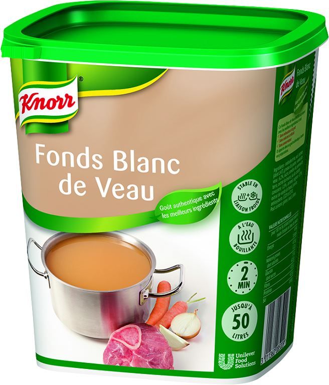 Fonds blanc de veau déshydraté - KNORR - Boite de 750 g