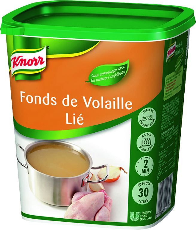 Fonds de volaille lié déshydraté - KNORR - Boite de 750 g