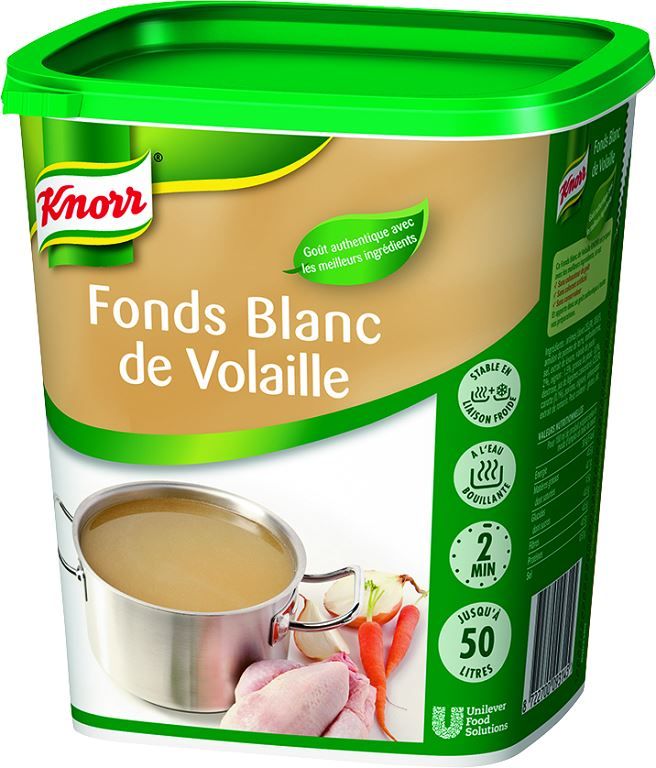 Fonds blanc de volaille déshydraté - KNORR - Boite de 750 g