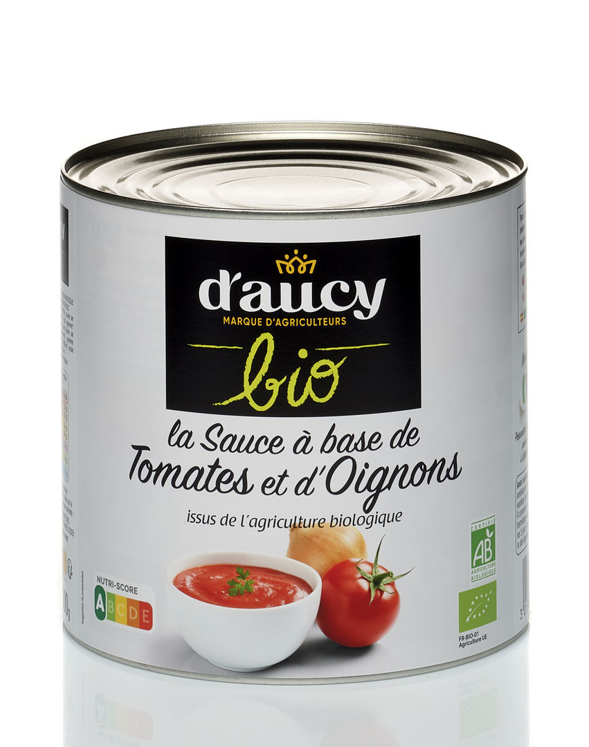 Sauce tomate aux oignons Bio - D'AUCY - Boite 3/1