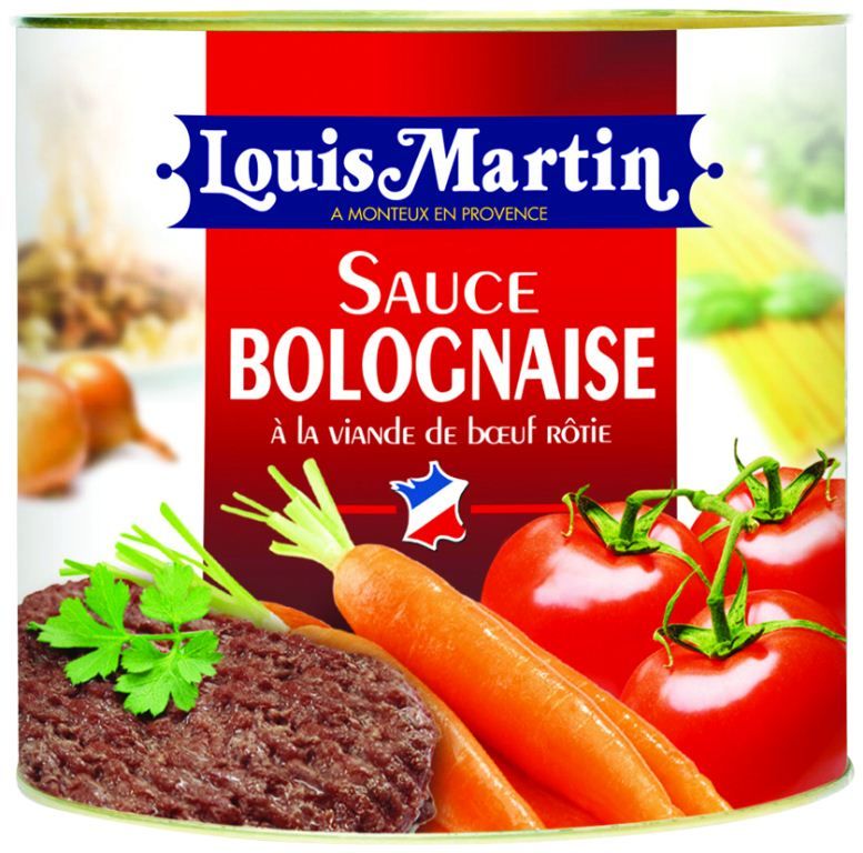 Sauce bolognaise au boeuf rôti - LOUIS MARTIN - Boite de 2,5 L