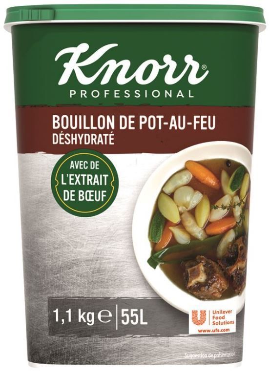 Bouillon de pot-au-feu déshydraté - KNORR - Boite de 1,1 kg