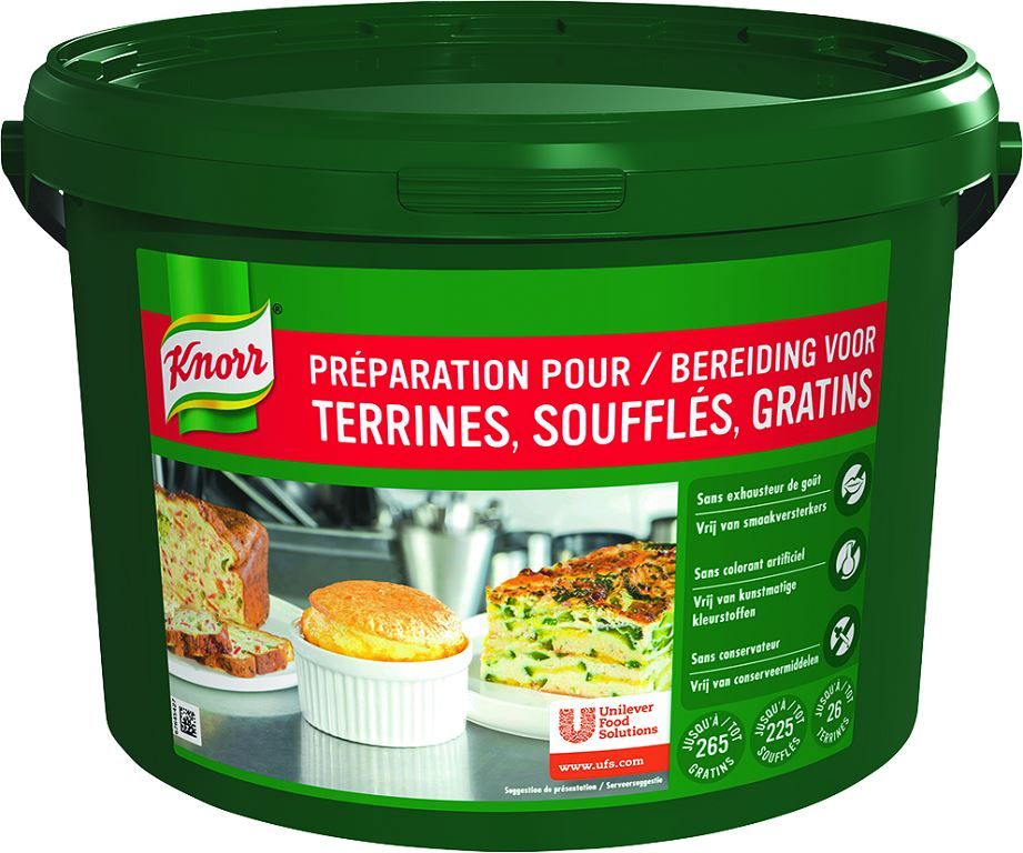 Préparation pour terrines, soufflés et gratins - KNORR - Seau de 3,2 kg